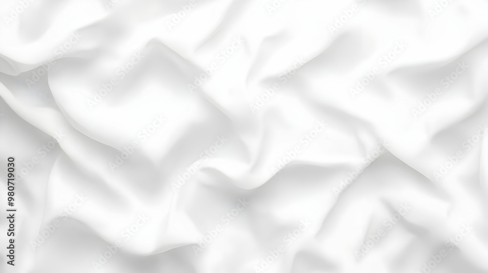 Aufkleber abstract white wrinkled fabric texture background with soft and smooth surface