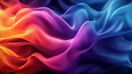 Obraz premium 3D rendering of ribbons and silk