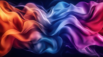 Obraz premium 3D rendering of ribbons and silk