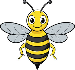 Bee Cartoon vector illustration design