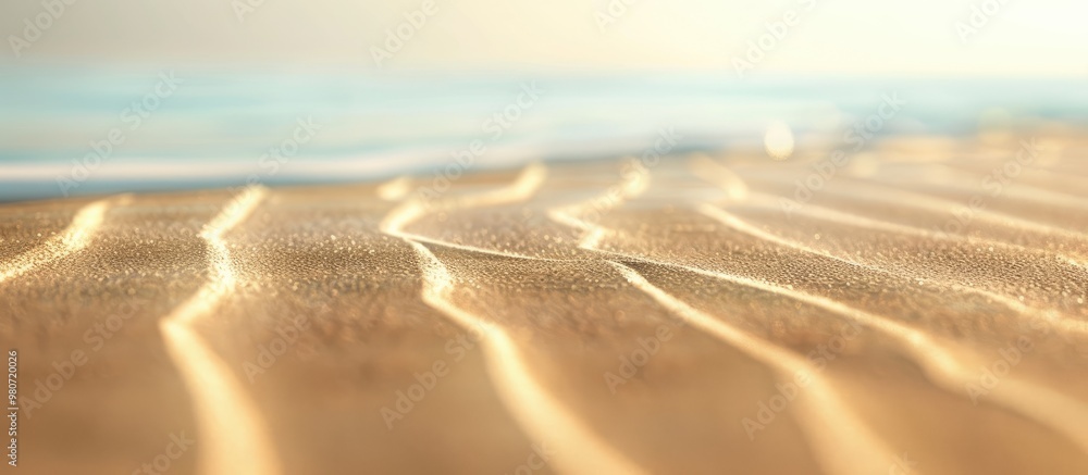 Poster background of a sandy beach with a smooth texture great for copy space image