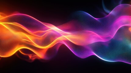 Obraz premium 3D rendering of ribbons and silk