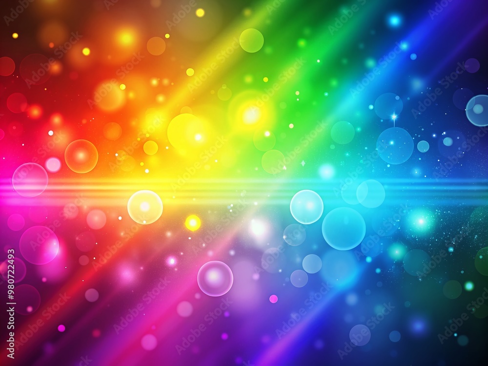 Poster vibrant neon rainbow colors blurred and blended to create a mesmerizing abstract background with gra