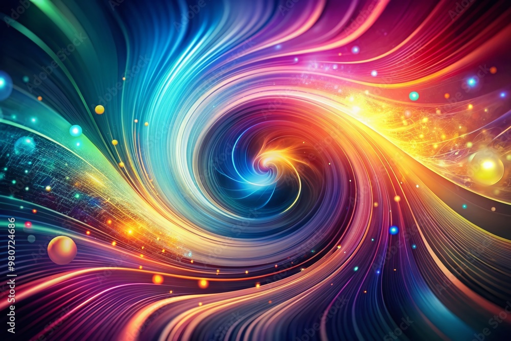 Poster vibrant abstract blurred color gradient background with mesmerizing swirling patterns and subtle tex