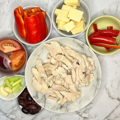 Mexican Enchilada ingredients for cooking