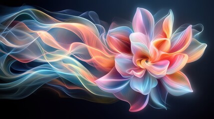 Obraz premium 3D rendering of blooming flowers