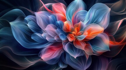 Fototapeta premium 3D rendering of blooming flowers
