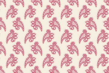 Ikat floral vintage design embroidary seamless pattern on background vector illustration.Ikat ethnic oriental embroidery traditional.Indian Ikat pattern Aztec style retro. design for texture,fabric.
