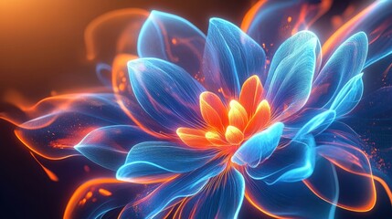 Fototapeta premium 3D rendering of blooming flowers