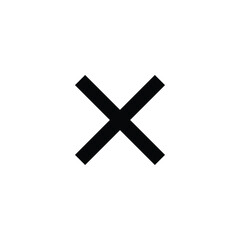 Cross Mark Icon, Wrong and Rejection Symbol