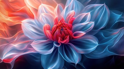 3D rendering of blooming flowers