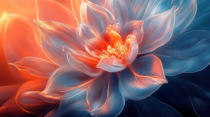 3D rendering of blooming flowers