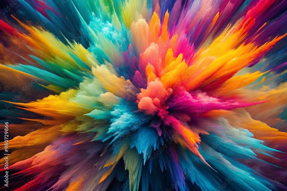 Poster vibrant abstract background featuring a mesmerizing blend of colorful gradient noise and grain textu