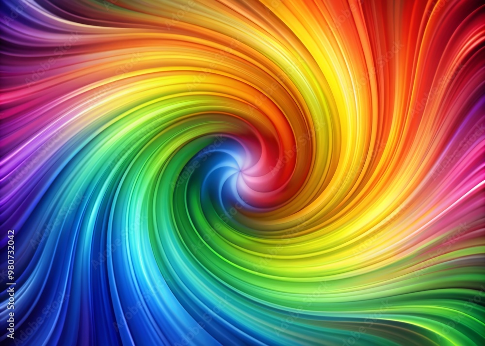 Poster vibrant abstract background featuring a mesmerizing swirl of gradient rainbow colors blending seamle