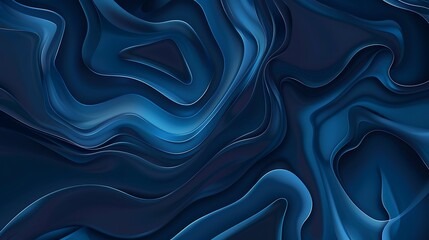 Obraz premium Blue abstract background with wavy lines. Vector illustration