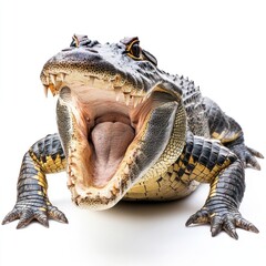 Obraz premium Crocodile roaring alligator reptile animal.