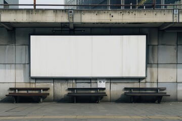 Obraz premium Billboard mockup electronics furniture screen.
