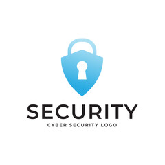 Cyber Security Logo or badge for technology and security company.