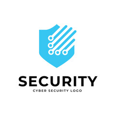 Cyber Security Logo or badge for technology and security company.