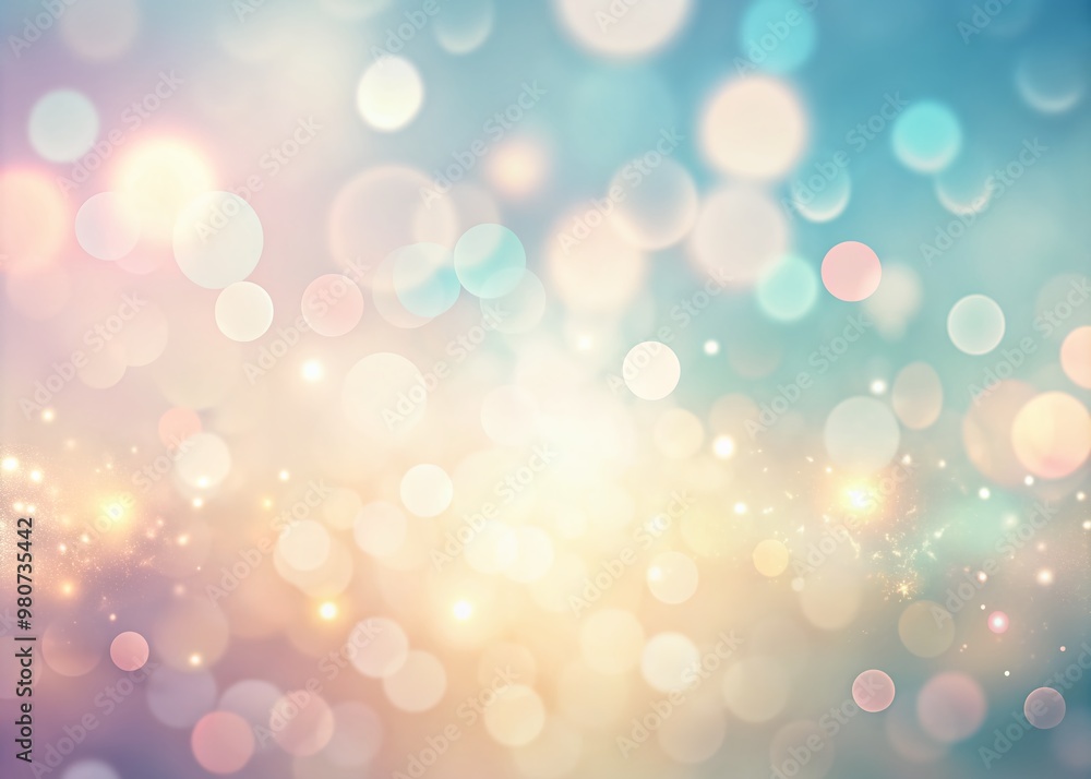 Poster softly blurred background featuring a delicate blend of pale pastel hues, creating a calming and ser