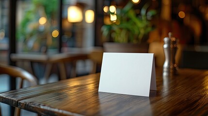 Tablet Tent Talkers Promotional Menu cards white blank Empty for mock up