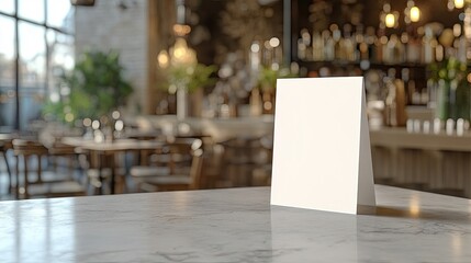 Tablet Tent Talkers Promotional Menu cards white blank Empty for mock up