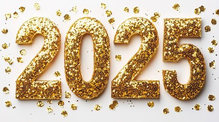 2025 Happy New Year celebration illustration,generated with AI.