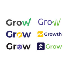 Grow logo with arrow up symbol.