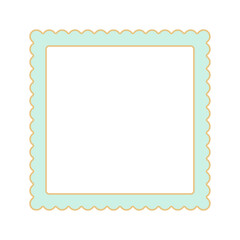 額縁のようなかわいい正方形のフレーム  - シンプルな背景や枠、真四角フォトフレームのデザイン素材