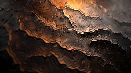 Abstract bronze metallic texture. Background embossed surface