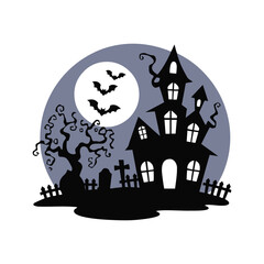 Halloween decorations Vector silhouette