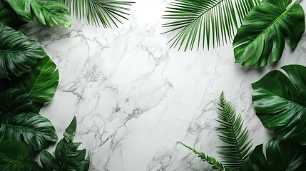 White Blank abstract shape marble template in white background