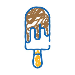 ice cream doodle icon sketch vector. ice cream sign. isolated symbol illustration