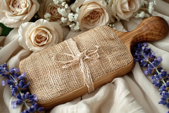 Aromatic herb blend for tea  bath  cosmetics in cotton bag