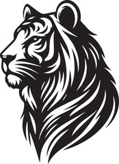 Fototapeta premium lion mouth silhouette