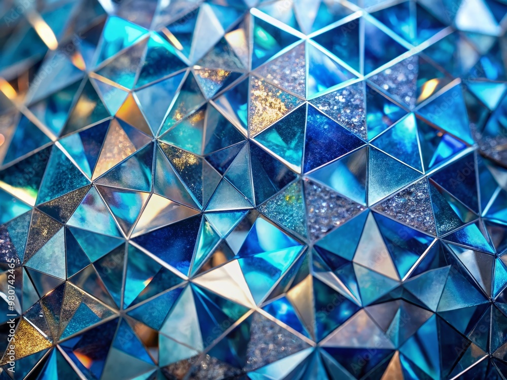 Poster vibrant abstract diamond texture closeup background featuring intricate geometric patterns and shimm