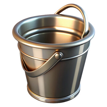 recommend clip art: metal bucket isolated 