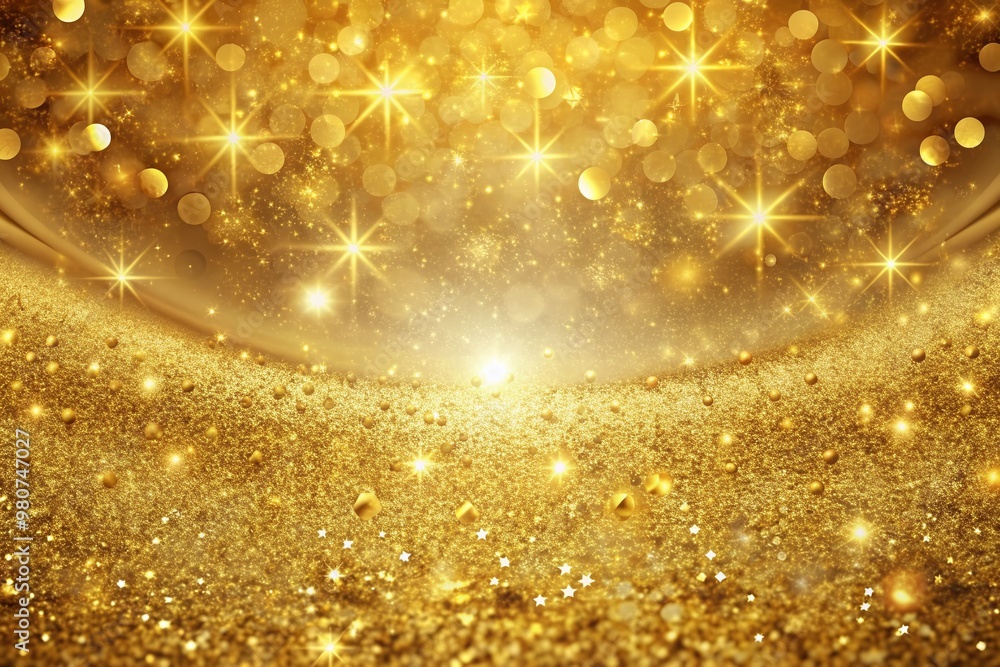 Poster luxurious golden background with intricate texture, shimmering metallic sheen, and elegant design el