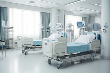 Hospital bed architecture furniture.