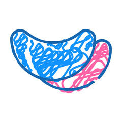 under-eye patches accessory doodle icon sketch vector. under-eye patches accessory sign. isolated symbol illustration