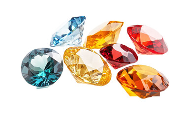 Fototapeta premium Gemstone jewelry diamond isolated on white or transparent background