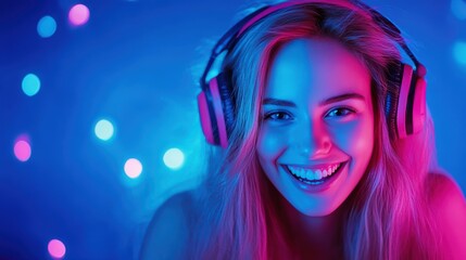 A person with a smile on their face playing a video game with friends, highlighting the social aspect of online gaming.