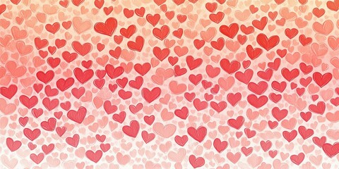 A background of red and pink hearts.