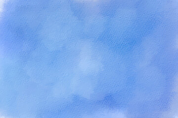 Blue watercolor abstract soft texture background. Brush painted watercolor paper texture background.