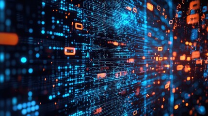 Detailed macro shot of a glowing microchip on a computer circuit board, highlighting technology, electronics, and modern computing