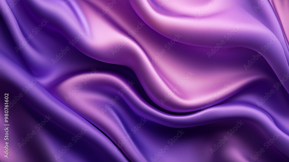 Wall mural Vibrant Flowing Purple Silk Fabric Texture Background