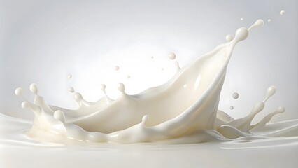 a splash of milk that is being poured abstract background. Generative AI