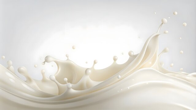 a splash of milk that is being poured abstract background. Generative AI