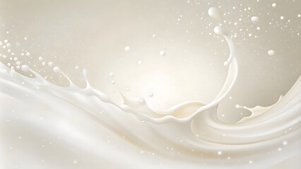 a splash of milk that is being poured abstract background. Generative AI