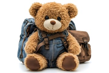 Obraz premium a teddy bear with a backpack 